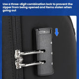 Waterproof Anti Theft Business Backpack With Usb Ports - Rear View