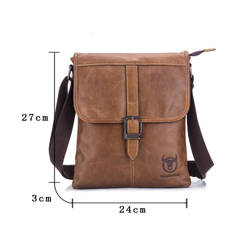Men Leather Shoulder Bag For Sports & Outdoor Use - Brown