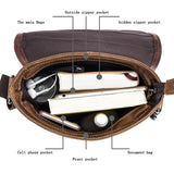 Men Leather Shoulder Bag For Sports & Outdoor Use - Brown - 45-Degree Angle