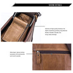 Men Leather Shoulder Bag For Sports & Outdoor Use - Brown