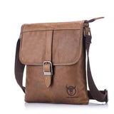 Men Leather Shoulder Bag For Sports & Outdoor Use - Brown