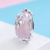 925 Sterling Silver Seasonal Glass Bead Bracelet Charms - Navy Blue - Extra Image