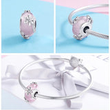 925 Sterling Silver Seasonal Glass Bead Bracelet Charms - Navy Blue - Extra Image