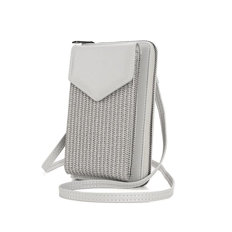 Versatile Women Cell Phone Crossbody Wallet - Black