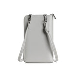 Versatile Women Cell Phone Crossbody Wallet - Black - Top-Down View