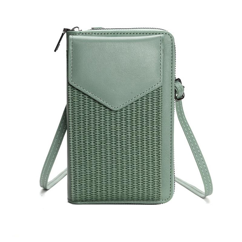 Versatile Women Cell Phone Crossbody Wallet - Black