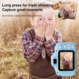 Mini Children Camera - Dual Hd Camera with 2.0 Lcd Screen - Green - 45-Degree Angle