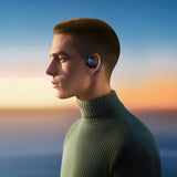 Crystal Air Conduction Bluetooth Earphones - Openbuds Ows - White - Top-Down View