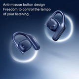 Crystal Air Conduction Bluetooth Earphones - Openbuds Ows - White - Rear View