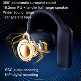 Crystal Air Conduction Bluetooth Earphones - Openbuds Ows - White