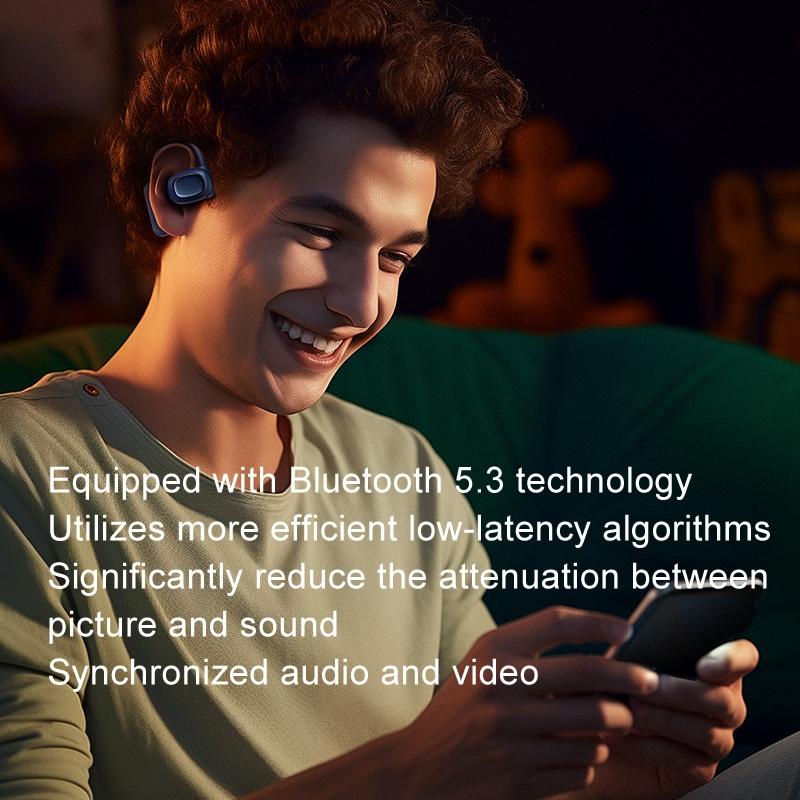 Crystal Air Conduction Bluetooth Earphones - Openbuds Ows - White