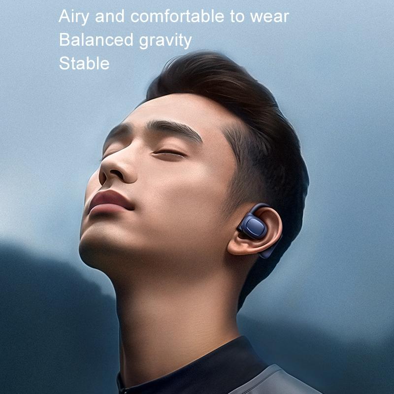 Crystal Air Conduction Bluetooth Earphones - Openbuds Ows - White
