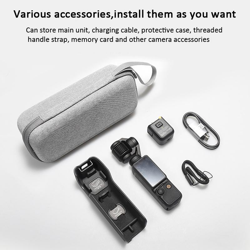 Portable Carrying Case for Dji Pocket 3 - Protective Storage Bag - Standard Gray