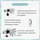925 Sterling Silver Coconut Tree Camera Pendant Bracelet - Rear View