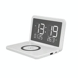 Foldable Desk Calendar Clock With Wireless Charger & Alarm - Black - Extra Image