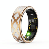Smart Ring With Heart Rate Blood Oxygen Sleep Monitoring - Rose Gold Size 7 - Front View