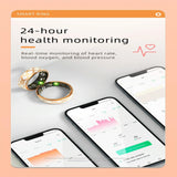 Smart Ring With Heart Rate Blood Oxygen Sleep Monitoring - Rose Gold Size 7 - Extra Image