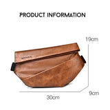 Compact Single Shoulder Crossbody Backpack For Men - Black - Top-Down View