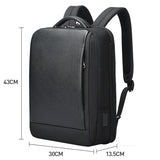 Large Capacity Cowhide Laptop Backpack with Usb & Type-c Port - 45-Degree Angle
