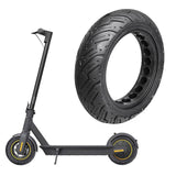 Solid Honeycomb 10x2.5 Explosion-proof Tire for Ninebot Max G30 Scooter - Black - Front View