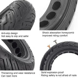 Solid Honeycomb 10x2.5 Explosion-proof Tire for Ninebot Max G30 Scooter - Black - Close-Up Angle