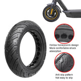 Solid Honeycomb 10x2.5 Explosion-proof Tire for Ninebot Max G30 Scooter - Black - Low Angle