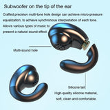 Wireless Bone Conduction Earphones with Noise Reduction - Black