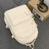 Lightweight Student Backpack For Men & Women - Black - Top-Down View