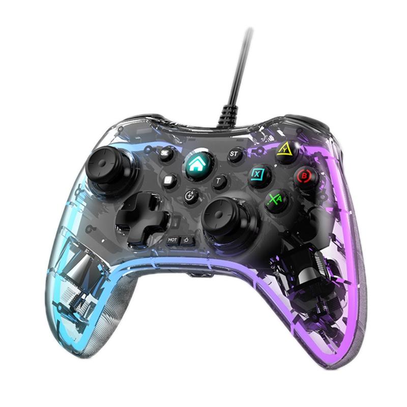 Universal Wired Gamepad for Nintendo Switch / Ps / Computer - Compatible with Multiple Devices - Black