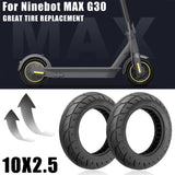 10-inch Electric Scooter with Explosion-proof Tires for Ninebot Max G30 - Black - Close-Up Angle