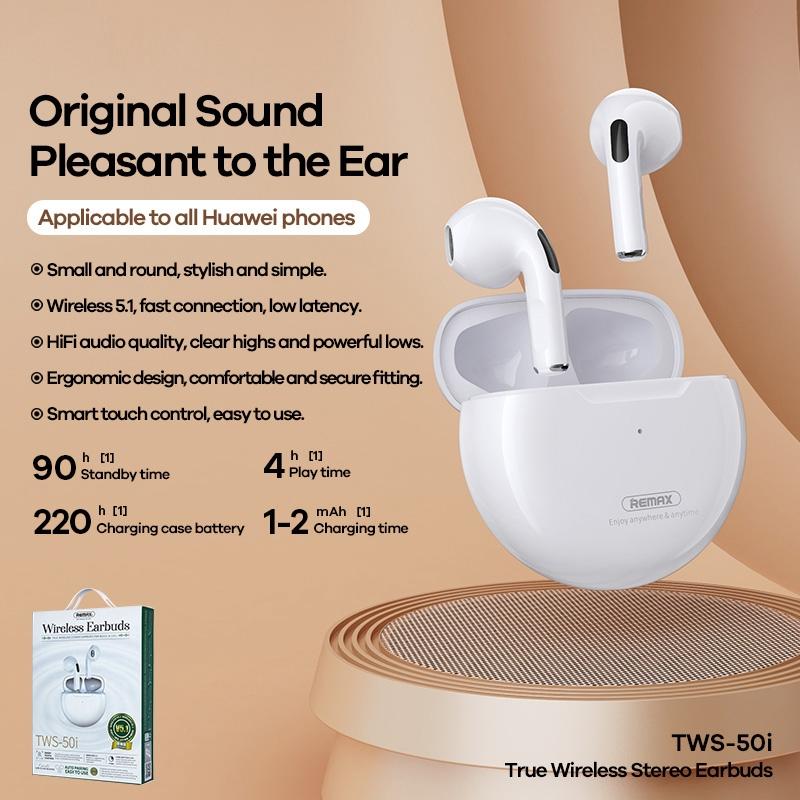 True Wireless Stereo Bluetooth 5.0 Earphones - White