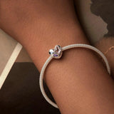 925 Sterling Silver Love Opal Diy Bracelet With Beads - Rear View