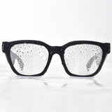 Waterproof Bluetooth Glasses Earphone - Mini Binaural Smart Call - Black Sunglasses - Close-Up Angle