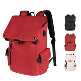 Universal Laptop Backpack With Usb Port - 13-15.6 Inch Capacity - Wine Red - Front View