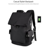 Universal Laptop Backpack With Usb Port - 13-15.6 Inch Capacity - Wine Red
