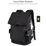 Universal Laptop Backpack With Usb Port - 13-15.6 Inch Capacity - Wine Red - Side View