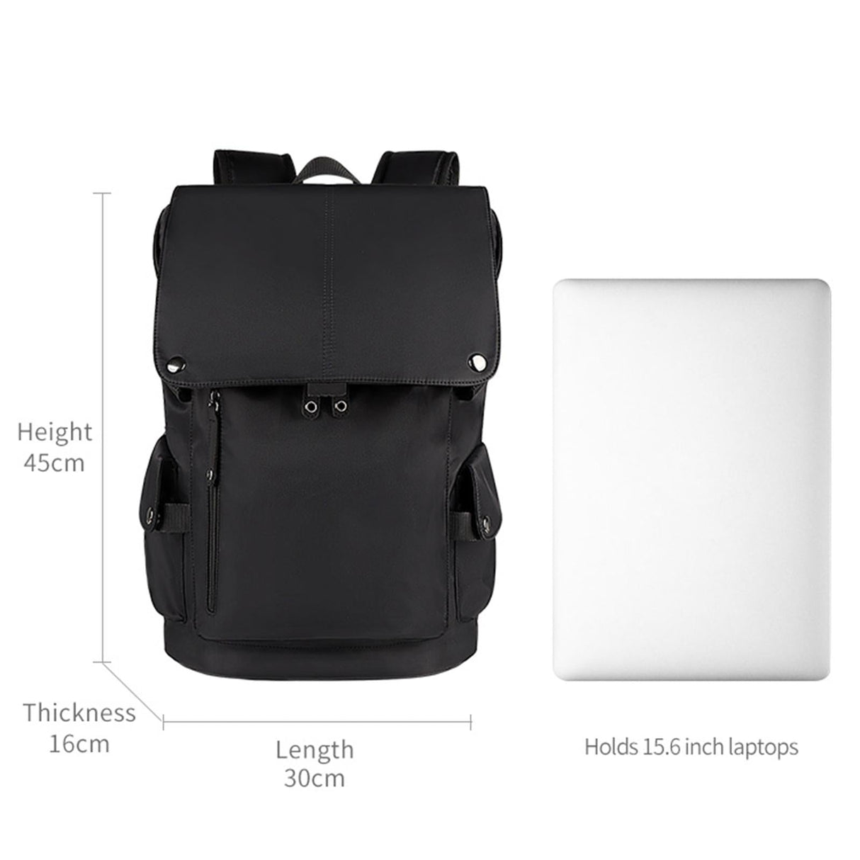 Universal Laptop Backpack With Usb Port - 13-15.6 Inch Capacity - Wine Red
