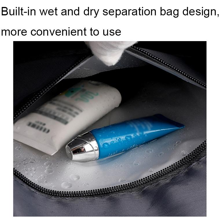 Waterproof Gym Bag - Shoe Compartment Included - Black