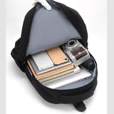 Versatile Solid Backpack For Teens & Adults - Black - 45-Degree Angle