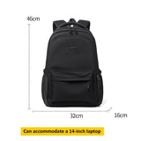 Versatile Solid Backpack For Teens & Adults - Black - Extra Image