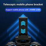 Wireless Bluetooth Game Handle for Android / Ios Phones with Holder - Blue / Black - Rear View