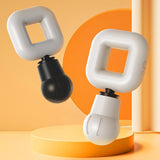 Portable Wireless Fascia Gun For Muscle Relaxation - White - Side View