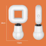 Portable Wireless Fascia Gun For Muscle Relaxation - White - Top-Down View