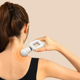 Portable Wireless Fascia Gun For Muscle Relaxation - White - Close-Up Angle