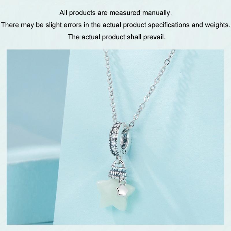 925 Sterling Silver Luminous Star Wishing Bottle Pendant