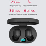 Wireless Bluetooth Earphones with E6s Led Display - Tws - White