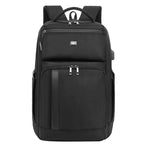 19 Inch Large Capacity Waterproof Backpack With Usb Black