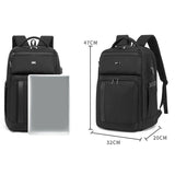 19 Inch Large Capacity Waterproof Backpack With Usb Black - Side View