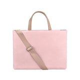 13.3 Inch Lightweight Laptop Bag with Detachable Strap - Pink - Front View