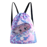 Kids' Swim Bag Cute Cartoon Beach Backpack Waterproof Dry / Wet Large 2 Layer - Blue - Large 2 Layer - Front View
